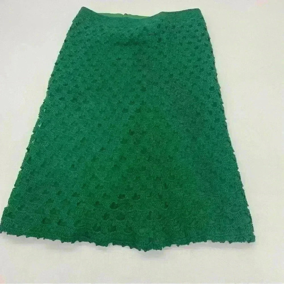 Crocheted Lined Skirt Green Skirt Size Small - Picture 4 of 6